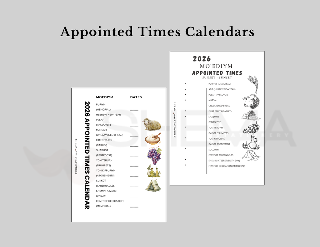 A5 2026 Ordinal Numbered Monthly Calendar Bundle - Digital Download