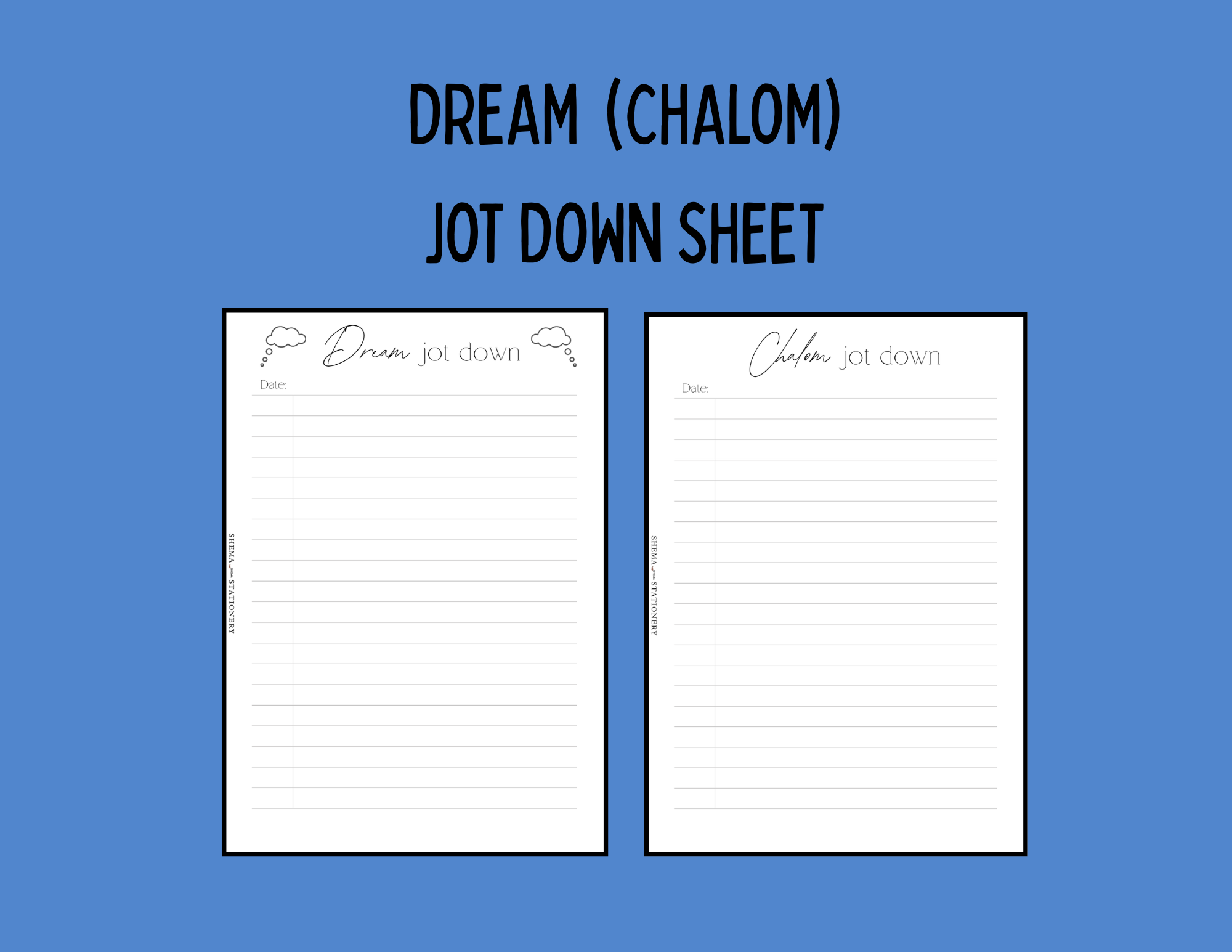 Chalom (Dream) Cancellation Inserts