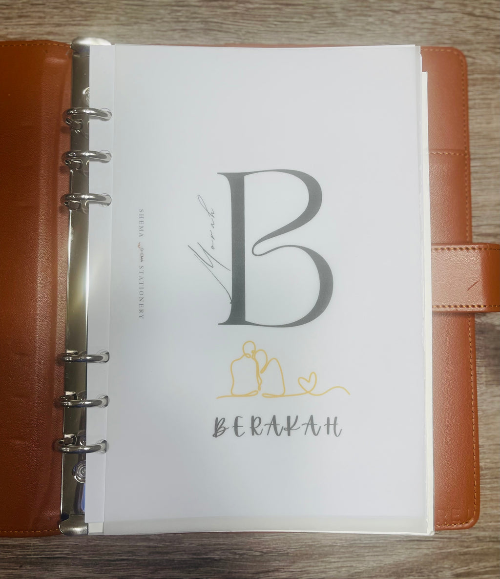 Alef Bet Personalized Vellum Dashboard