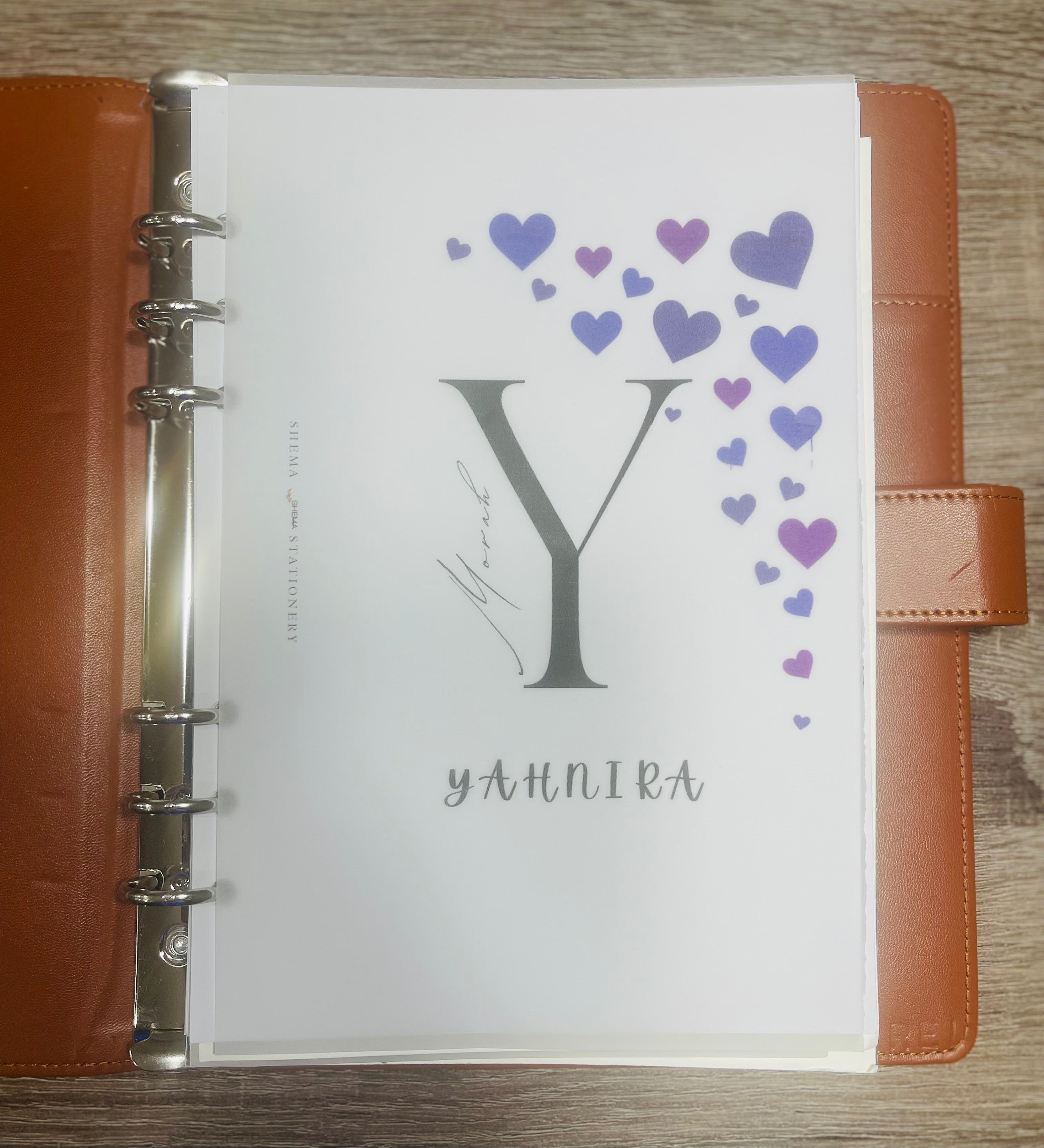 Alef Bet Personalized Vellum Dashboard