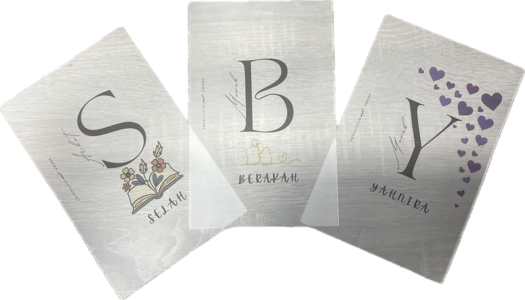 Alef Bet Personalized Vellum Dashboard