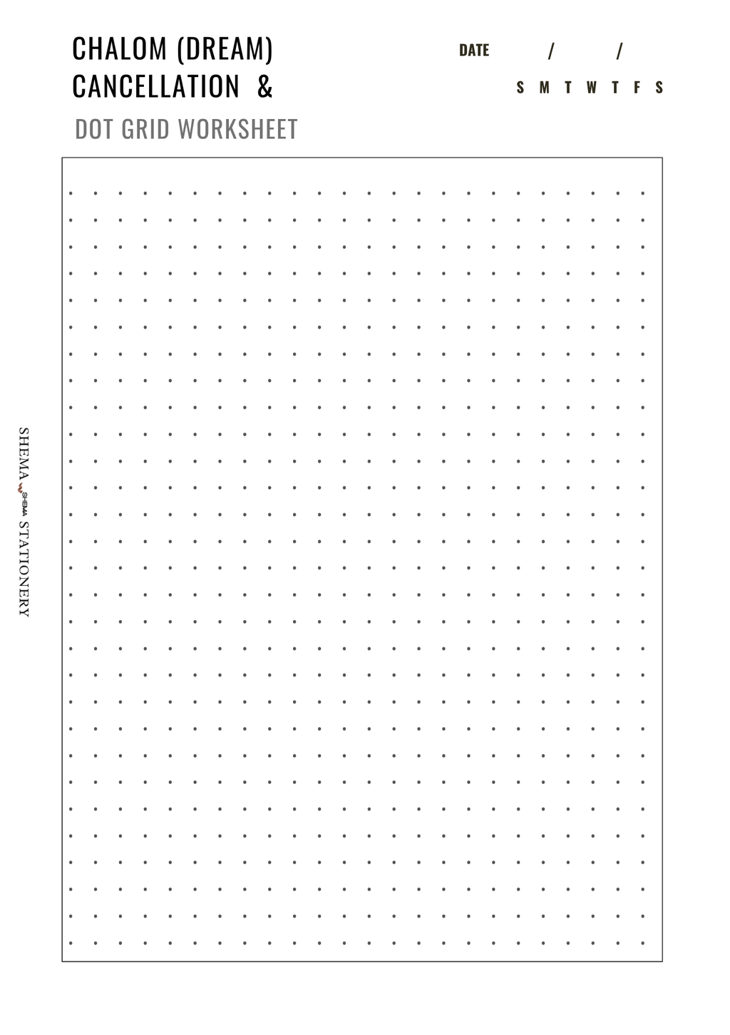 Chalom (Dream) Cancellation Inserts