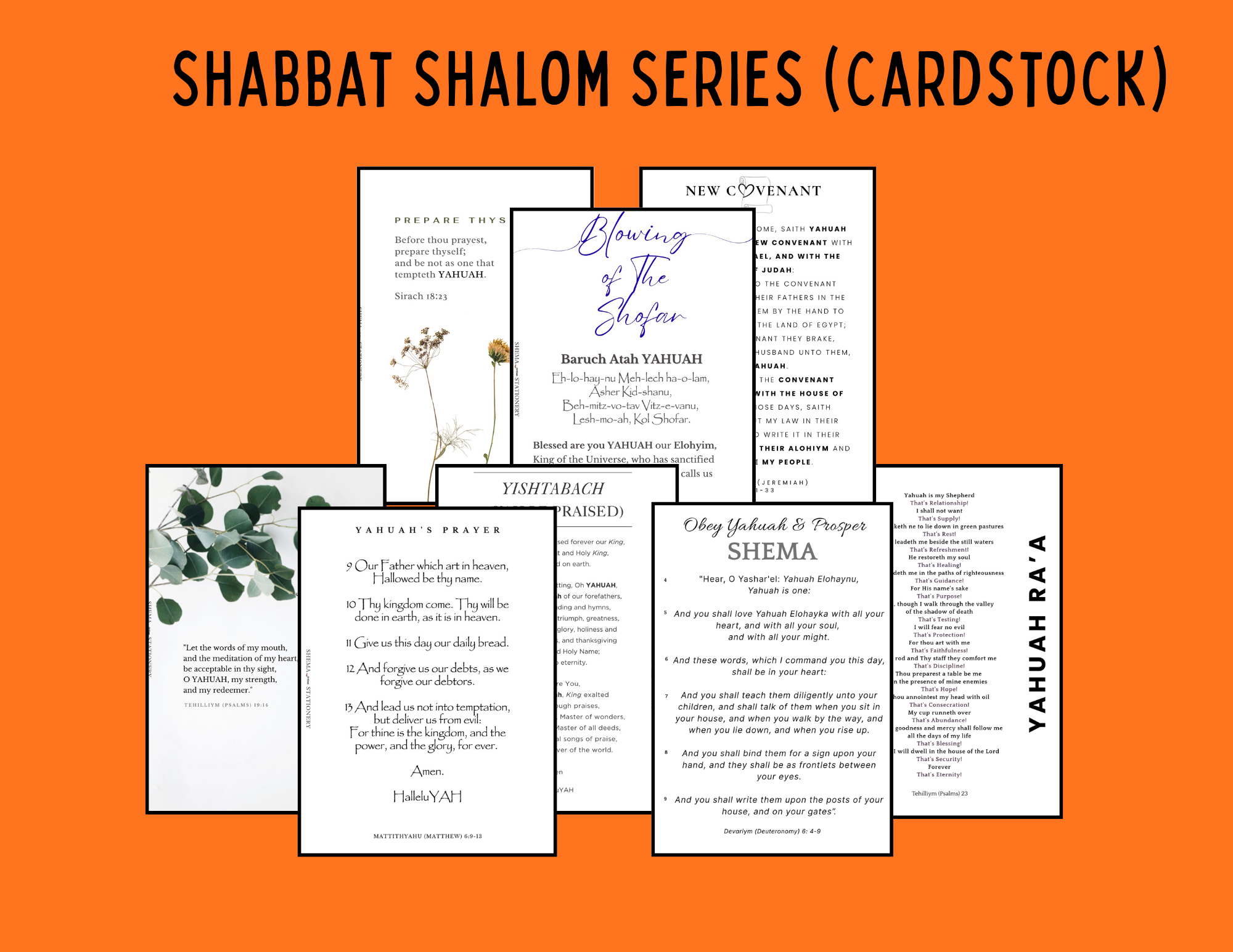 Shabbat Shalom Series (Card stock)