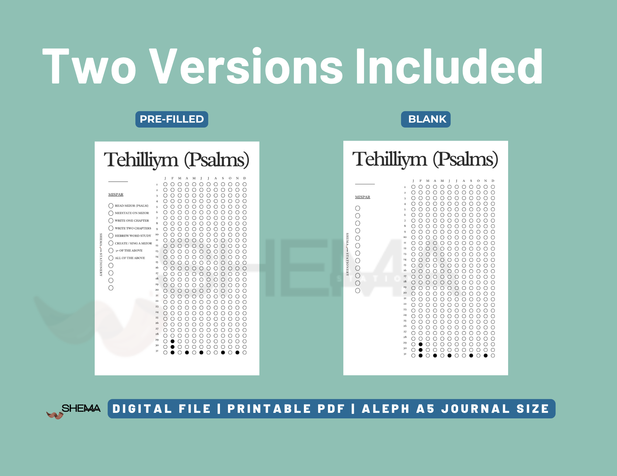 Tob (GOOD) Mispar Journal Bundle - Digital Download