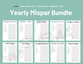 Yearly Mispar Journal Bundle - Digital Download